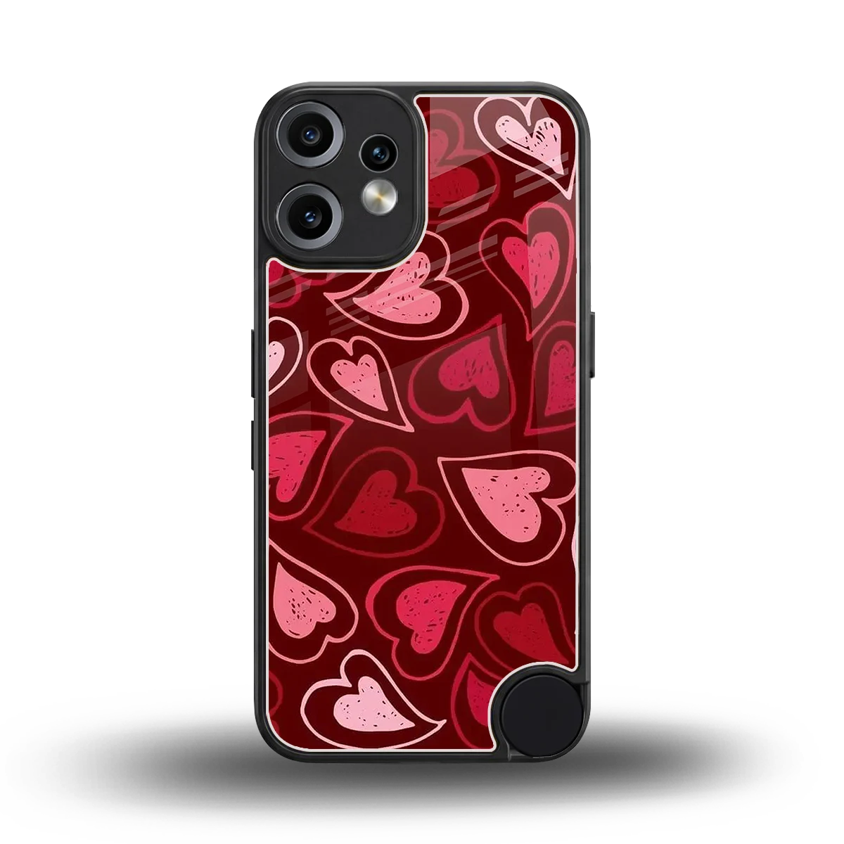 Wine Cascade Hearts back phone cover | glass case for cmf nothing phone 2 pro