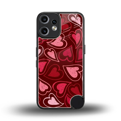 Wine Cascade Hearts back phone cover | glass case for cmf nothing phone 2 pro
