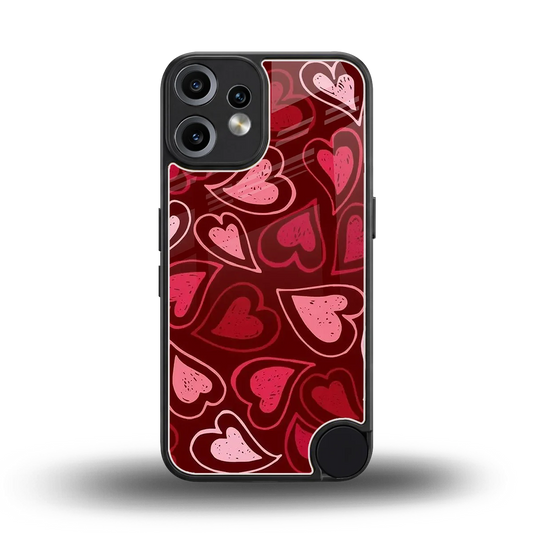 Wine Cascade Hearts back phone cover | glass case for cmf nothing phone 2 pro