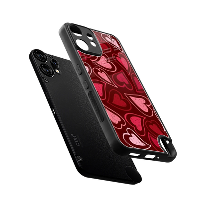 Wine Cascade Hearts sleek cmf nothing phone 2 pro cover with tempered glass back and TPU edges