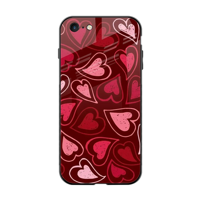 Wine Cascade Hearts back phone cover | glass case for iphone 6s
