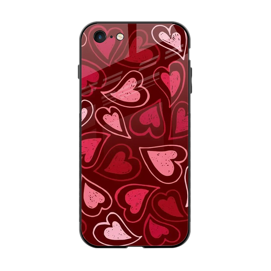 Wine Cascade Hearts back phone cover | glass case for iphone 6s