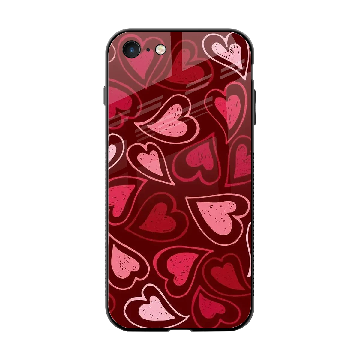 Wine Cascade Hearts back phone cover | glass case for iphone 7