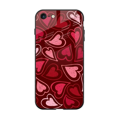 Wine Cascade Hearts back phone cover | glass case for iphone 7