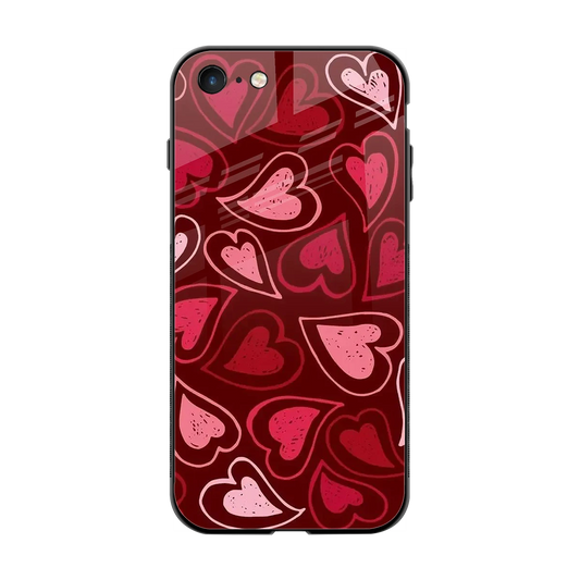 Wine Cascade Hearts back phone cover | glass case for iphone 7