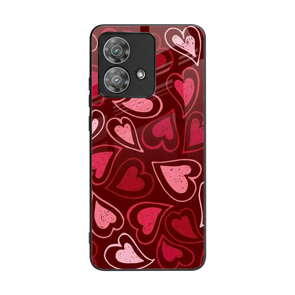 Wine Cascade Hearts back phone cover | glass case for motorola edge 40 neo 5g