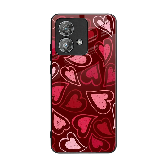 Wine Cascade Hearts back phone cover | glass case for motorola edge 40 neo 5g