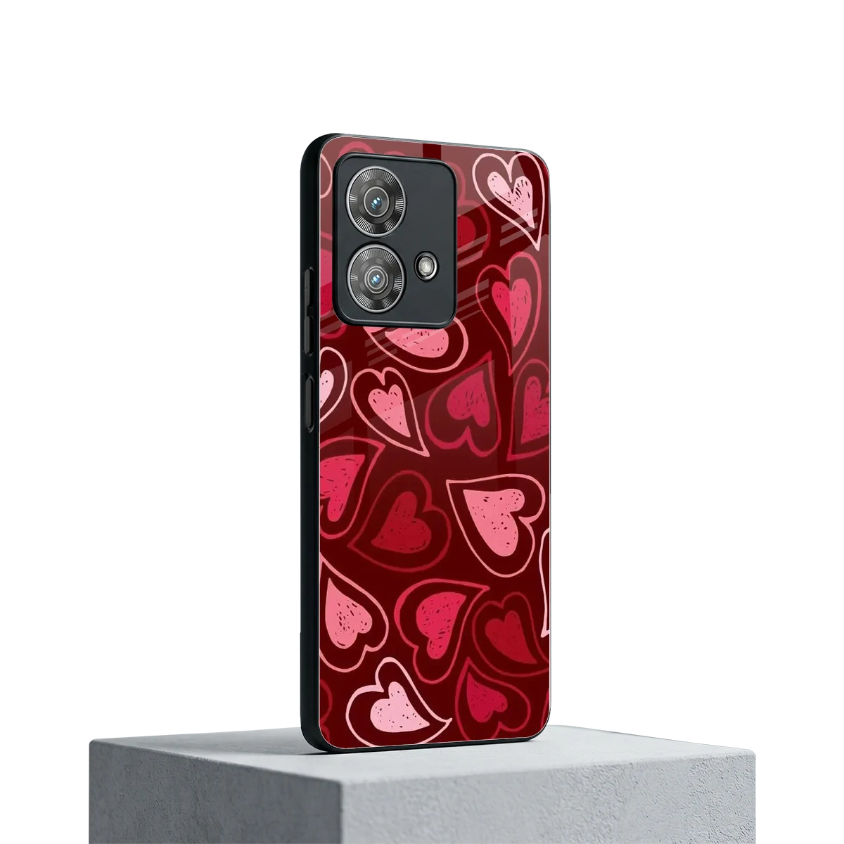 Wine Cascade Hearts motorola edge 40 neo 5g mobile cover | shockproof glass phone case