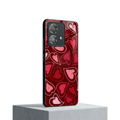 Wine Cascade Hearts motorola edge 40 neo 5g mobile cover | shockproof glass phone case