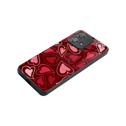 Wine Cascade Hearts stylish phone case for motorola edge 40 neo 5g | glossy glass and slim fit