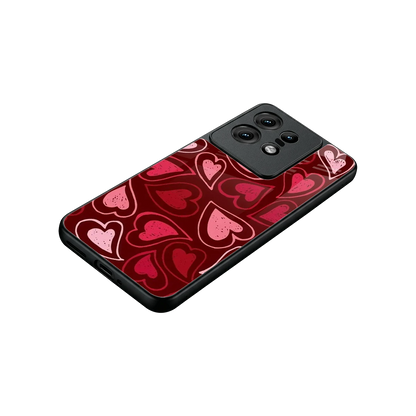 Wine Cascade Hearts stylish phone case for motorola edge 50 pro | glossy glass and slim fit