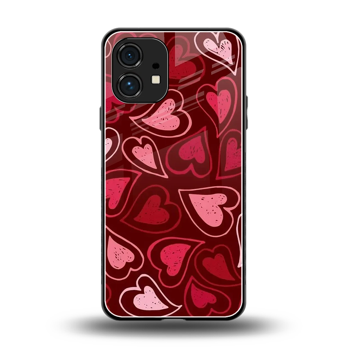 Wine Cascade Hearts back phone cover | glass case for nothing phone 1
