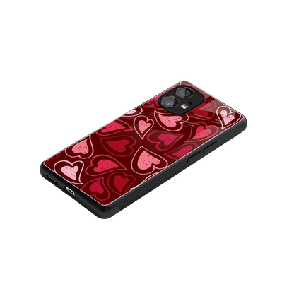 Wine Cascade Hearts stylish phone case for nothing phone 1 | glossy glass and slim fit