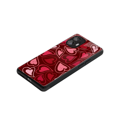 Wine Cascade Hearts stylish phone case for nothing phone 2 | glossy glass and slim fit