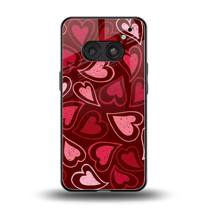 Wine Cascade Hearts back phone cover | glass case for nothing phone 2a