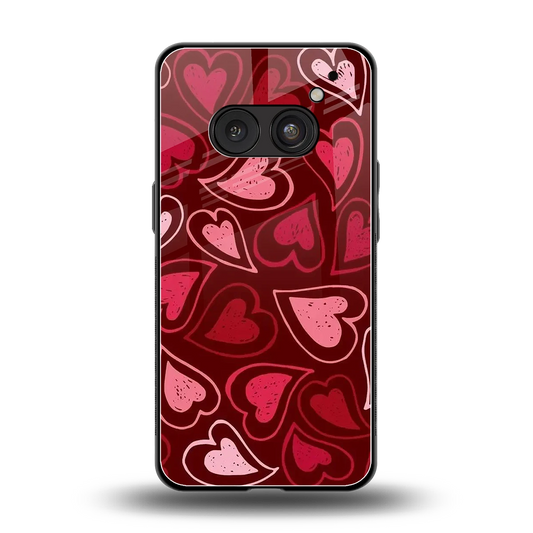Wine Cascade Hearts back phone cover | glass case for nothing phone 2a
