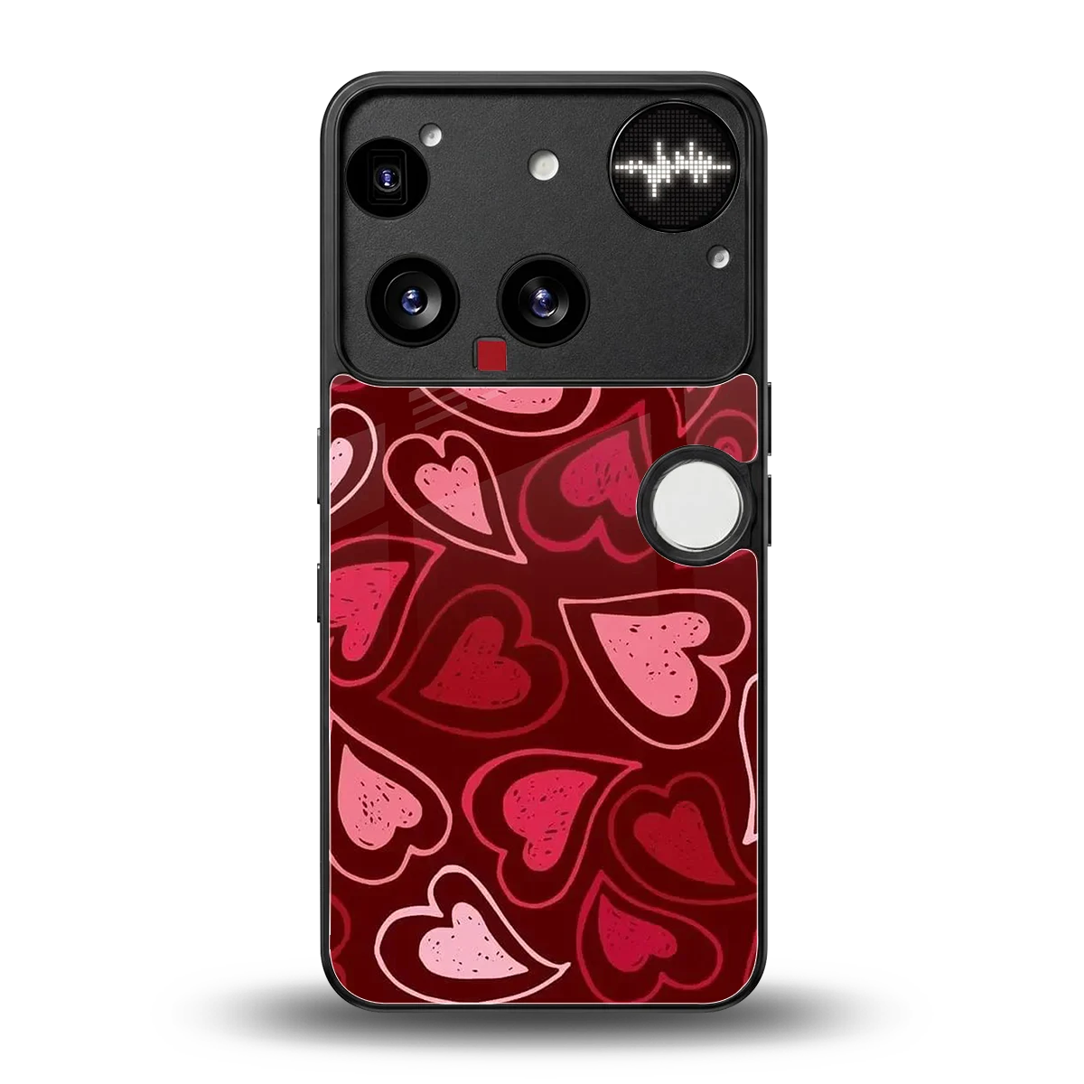 Wine Cascade Hearts back phone cover | glass case for nothing phone 3