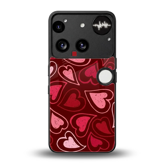 Wine Cascade Hearts back phone cover | glass case for nothing phone 3