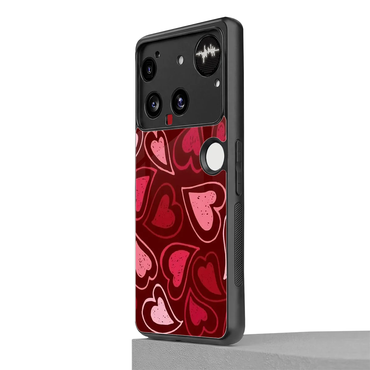 Wine Cascade Hearts nothing phone 3 mobile cover | shockproof glass phone case