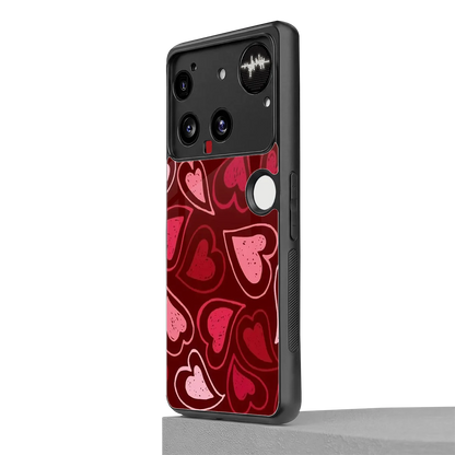 Wine Cascade Hearts nothing phone 3 mobile cover | shockproof glass phone case