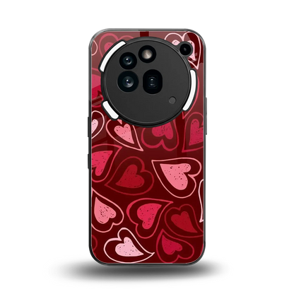 Wine Cascade Hearts back phone cover | glass case for nothing phone 3a pro