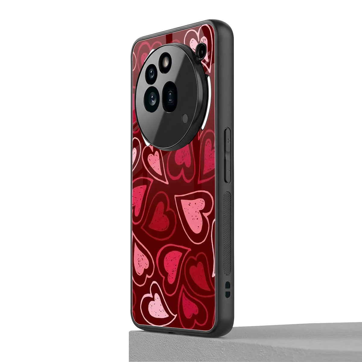 Wine Cascade Hearts nothing phone 3a pro mobile cover | shockproof glass phone case