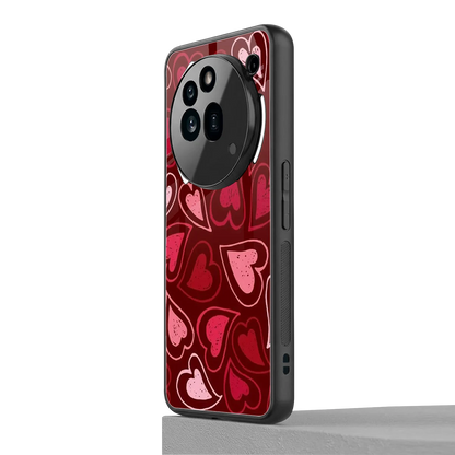 Wine Cascade Hearts nothing phone 3a pro mobile cover | shockproof glass phone case