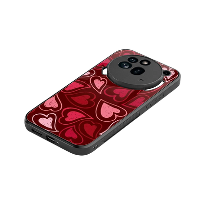Wine Cascade Hearts stylish phone case for nothing phone 3a pro | glossy glass and slim fit