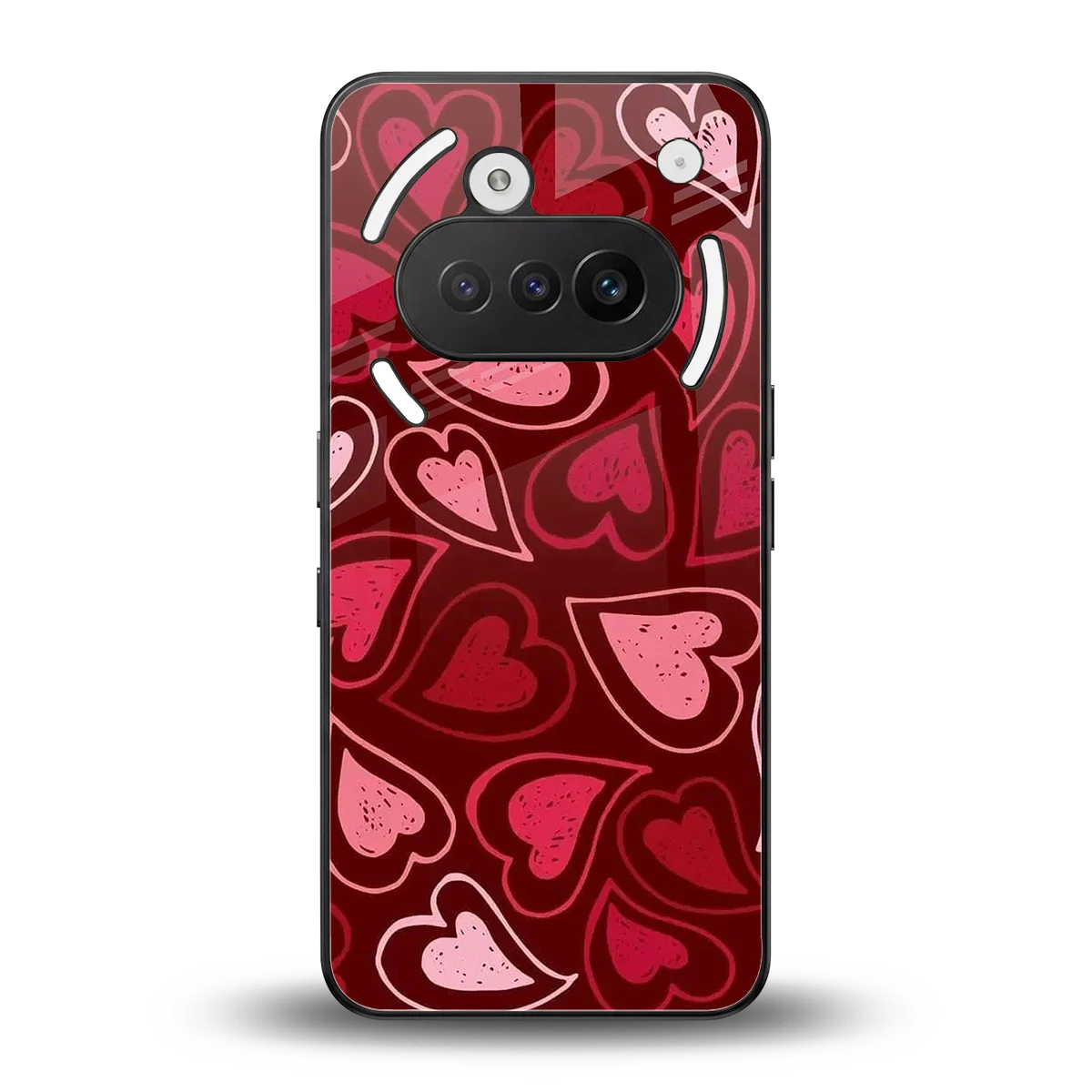 Wine Cascade Hearts back phone cover | glass case for nothing phone 3a