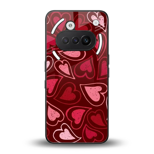 Wine Cascade Hearts back phone cover | glass case for nothing phone 3a