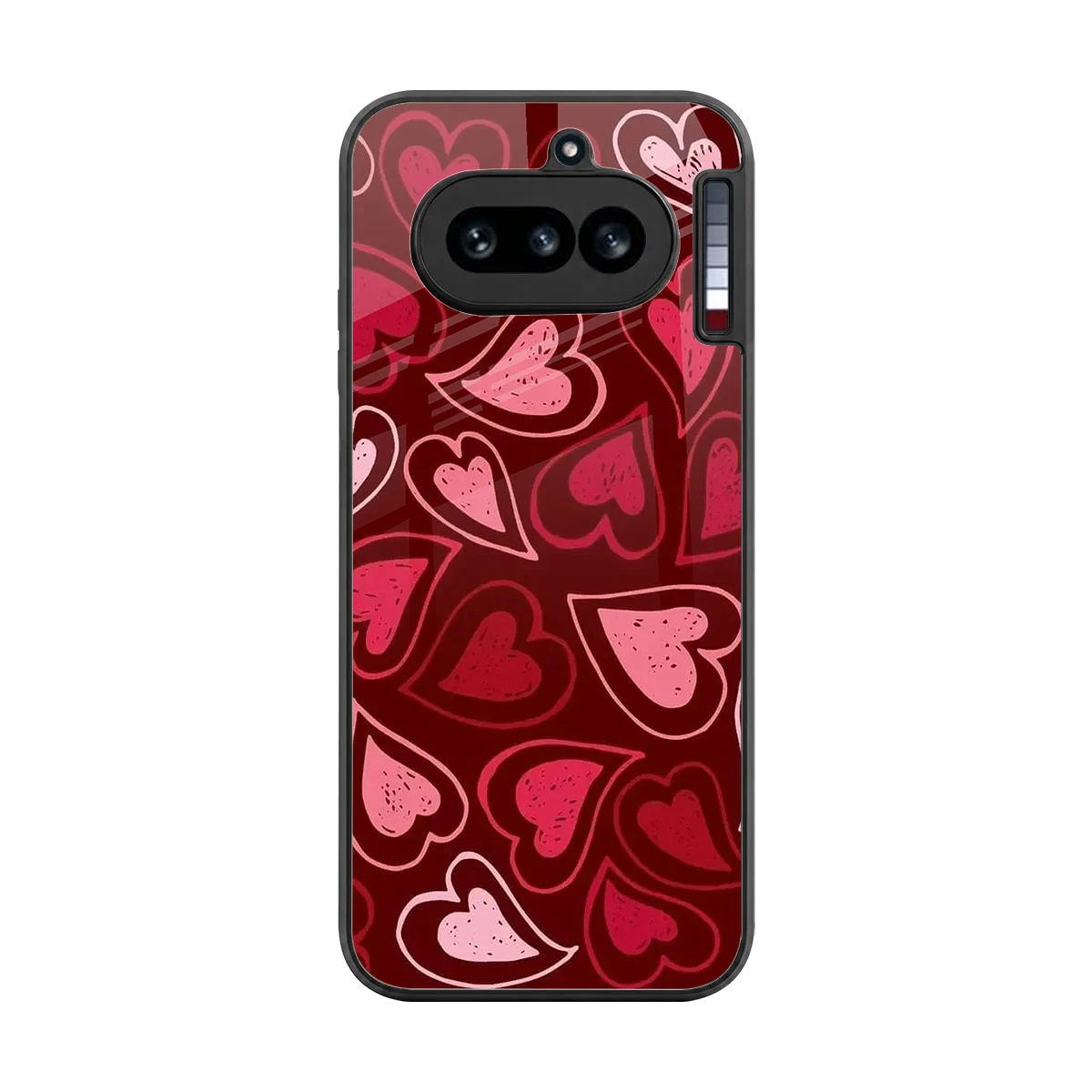 Wine Cascade Hearts back phone cover | glass case for nothing phone 4a
