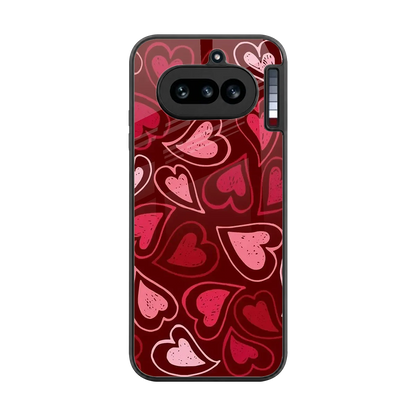 Wine Cascade Hearts back phone cover | glass case for nothing phone 4a