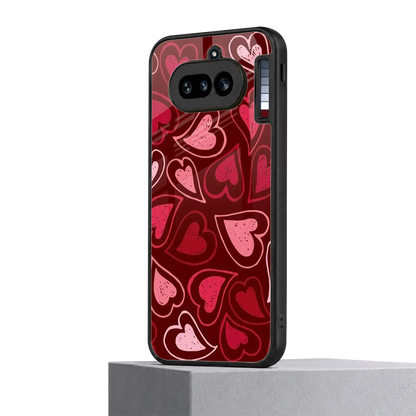 Wine Cascade Hearts nothing phone 4a mobile cover | shockproof glass phone case
