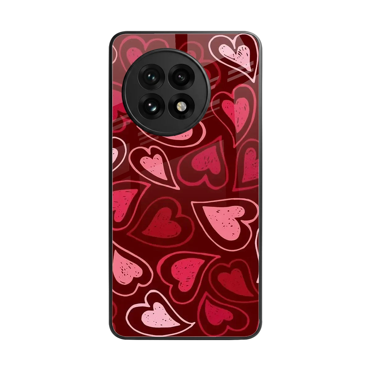 Wine Cascade Hearts back phone cover | glass case for oneplus 13r