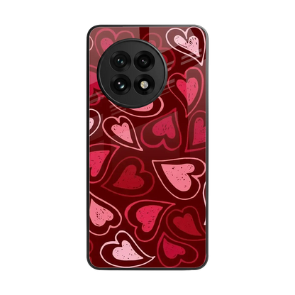 Wine Cascade Hearts back phone cover | glass case for oneplus 13r