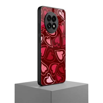 Wine Cascade Hearts oneplus 13r mobile cover | shockproof glass phone case