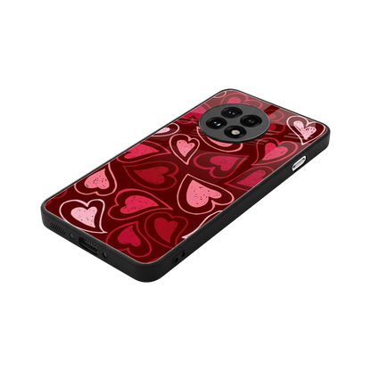 Wine Cascade Hearts stylish phone case for oneplus 13r | glossy glass and slim fit