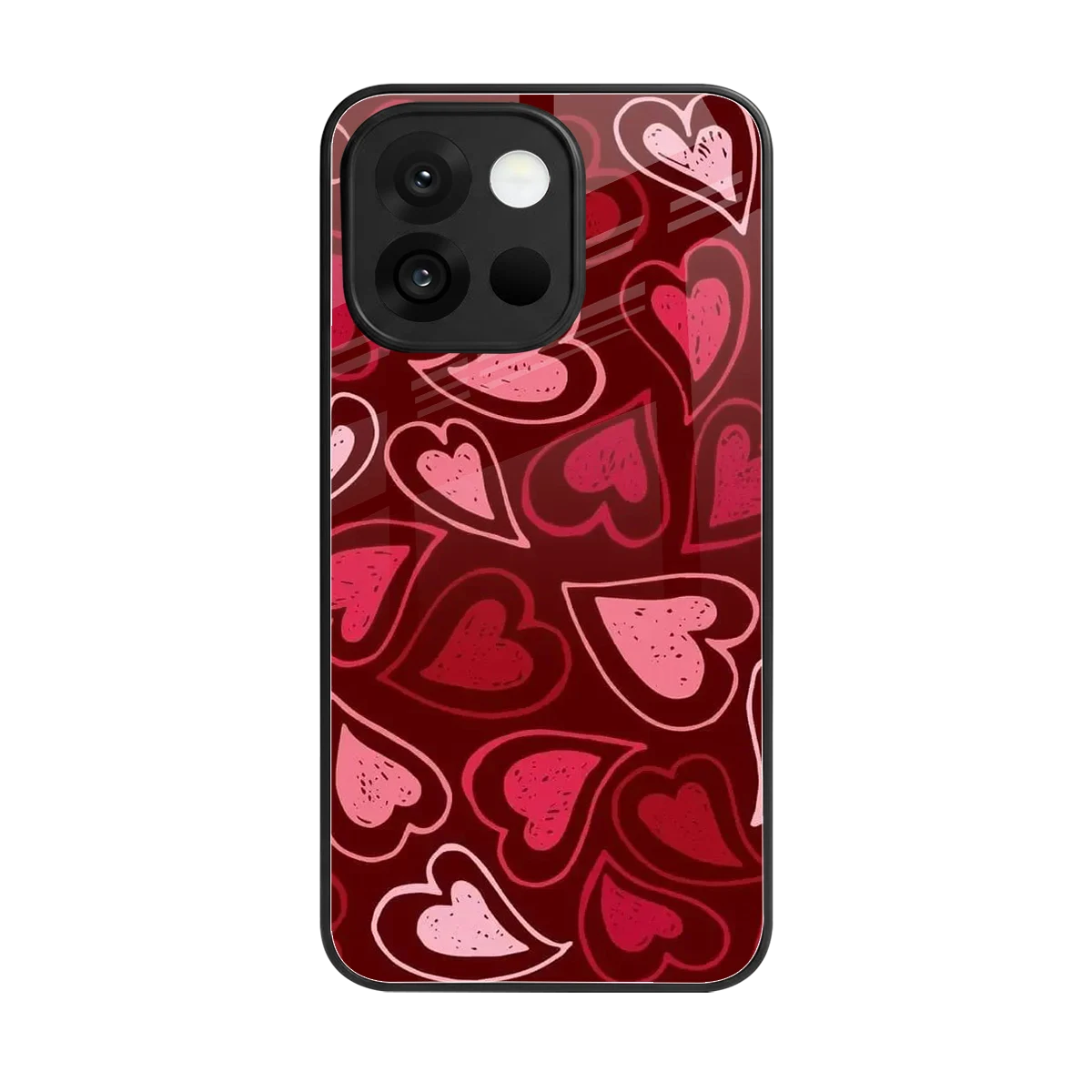 Wine Cascade Hearts back phone cover | glass case for oneplus 13s