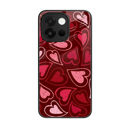 Wine Cascade Hearts back phone cover | glass case for oneplus 13s