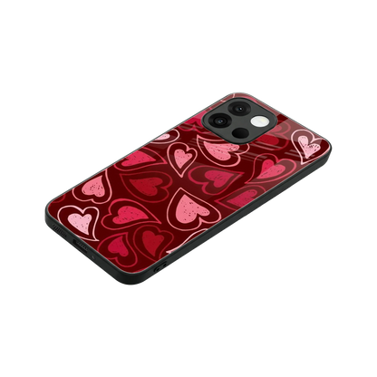 Wine Cascade Hearts stylish phone case for oneplus 13s | glossy glass and slim fit