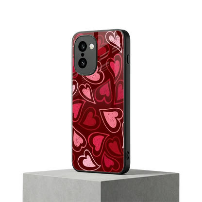 Wine Cascade Hearts oneplus 15r mobile cover | shockproof glass phone case
