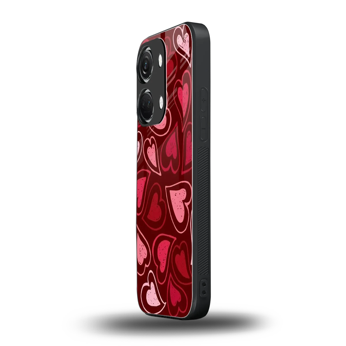 Wine Cascade Hearts oneplus nord 3 mobile cover | shockproof glass phone case