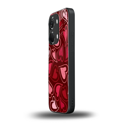 Wine Cascade Hearts oneplus nord 3 mobile cover | shockproof glass phone case