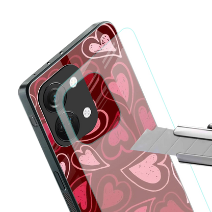 Wine Cascade Hearts stylish phone case for oneplus nord 3 | glossy glass and slim fit