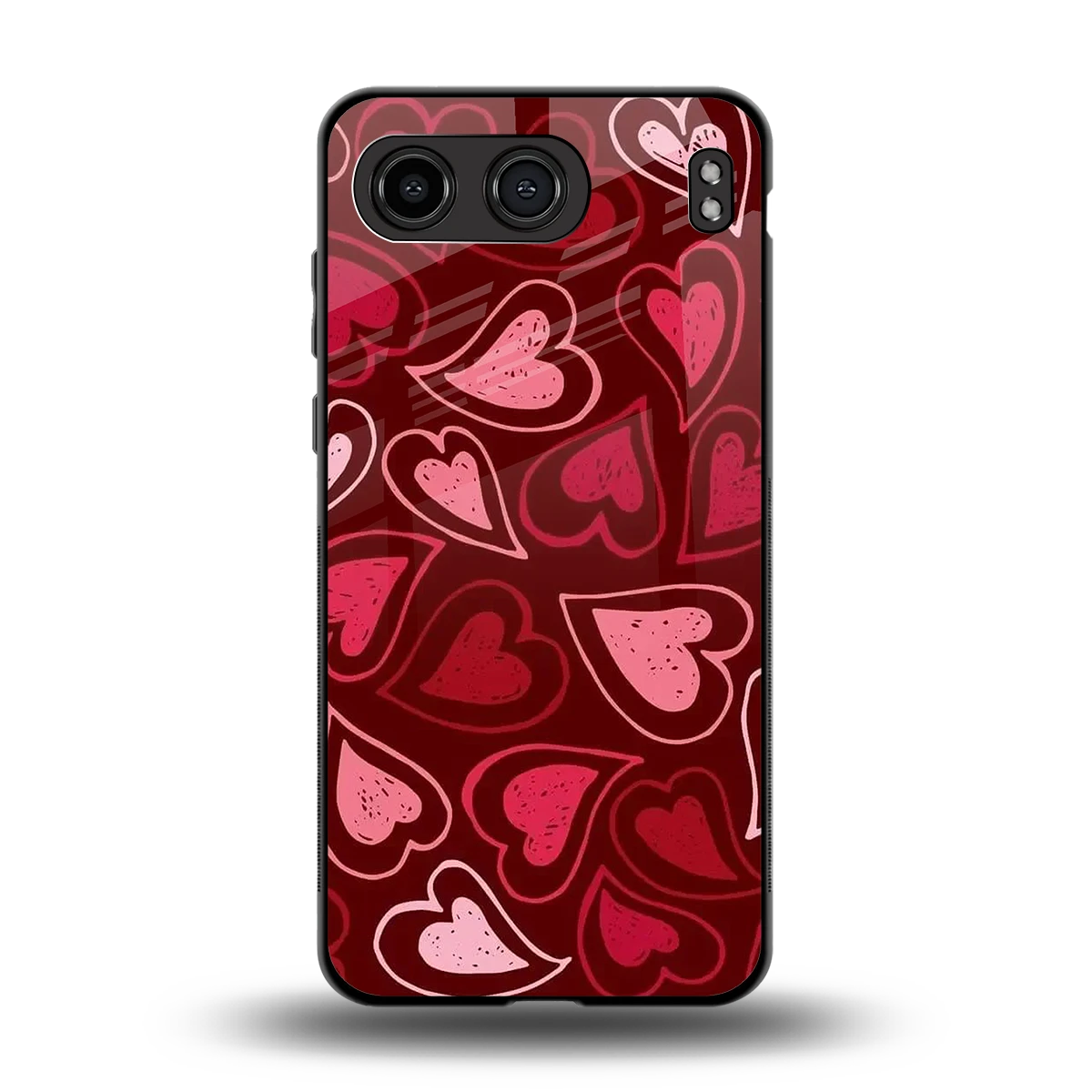 Wine Cascade Hearts back phone cover | glass case for oneplus nord 4