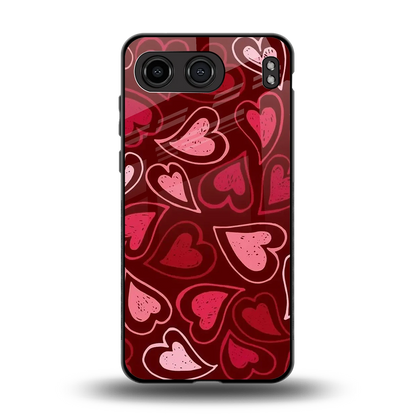 Wine Cascade Hearts back phone cover | glass case for oneplus nord 4