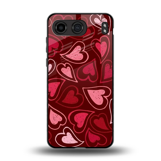 Wine Cascade Hearts back phone cover | glass case for oneplus nord 4