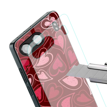 Wine Cascade Hearts stylish phone case for oneplus nord 4 | glossy glass and slim fit