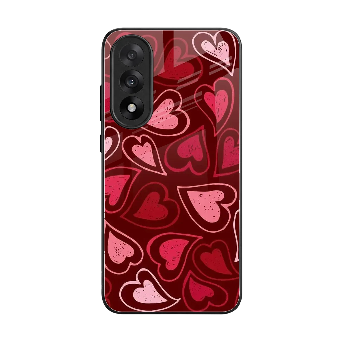 Wine Cascade Hearts back phone cover | glass case for oneplus nord 5