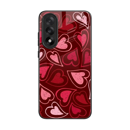 Wine Cascade Hearts back phone cover | glass case for oneplus nord 5